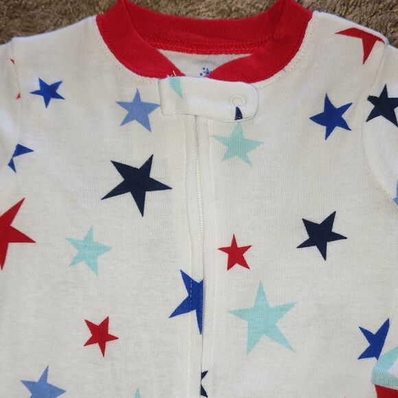 Way to celebrate White onesie with blue and red stars Size 3-6m - Picture 2 of 2